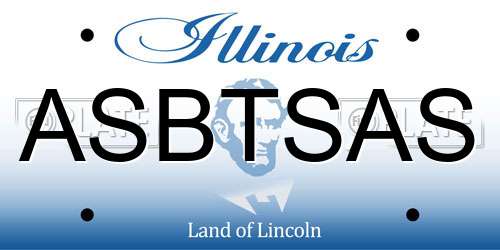 ASBTSAS Illinois License Plate