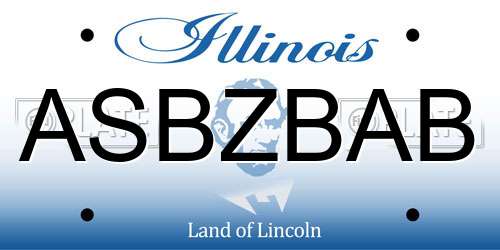 ASBZBAB Illinois License Plate