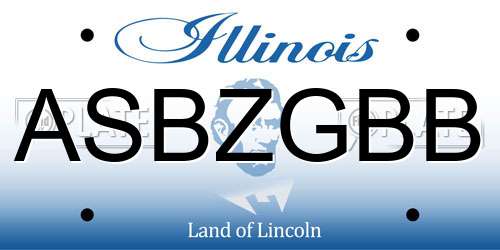 ASBZGBB Illinois License Plate