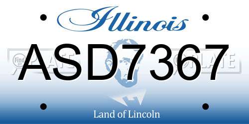 ASD7367 Illinois License Plate