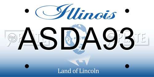 ASDA93 Illinois License Plate