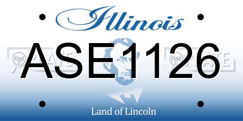 ASE1126 Illinois License Plate