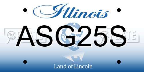 ASG25S Illinois License Plate