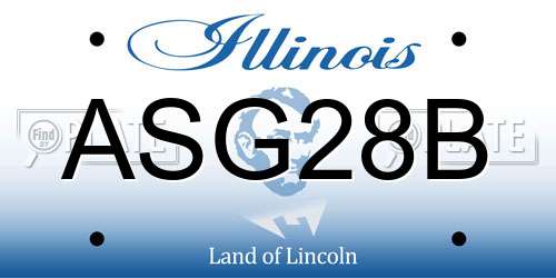ASG28B Illinois License Plate