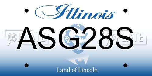 ASG28S Illinois License Plate