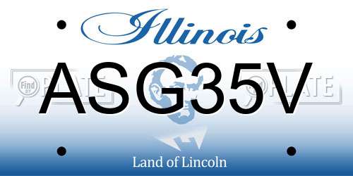 ASG35V Illinois License Plate