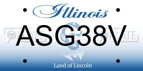 ASG38V Illinois License Plate