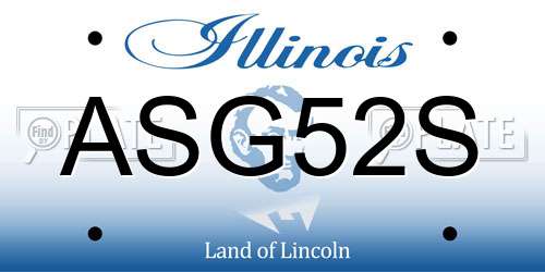 ASG52S Illinois License Plate