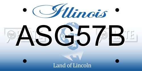 ASG57B Illinois License Plate