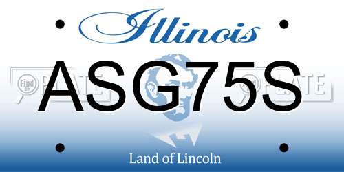 ASG75S Illinois License Plate