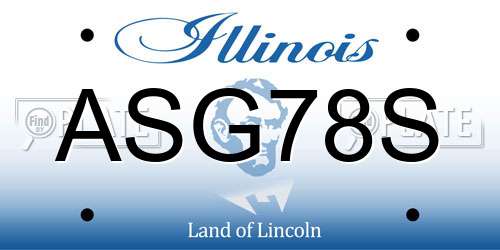 ASG78S Illinois License Plate