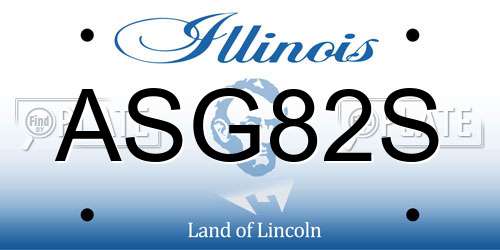 ASG82S Illinois License Plate