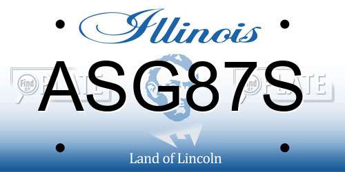 ASG87S Illinois License Plate
