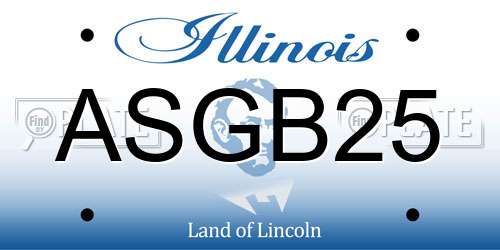 ASGB25 Illinois License Plate