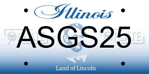 ASGS25 Illinois License Plate