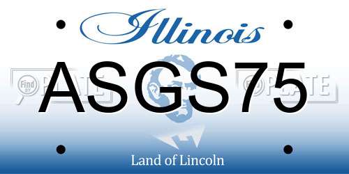 ASGS75 Illinois License Plate