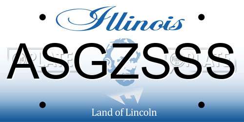 ASGZSSS Illinois License Plate