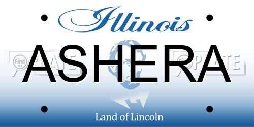 ASHERA Illinois License Plate