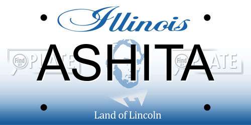 ASHITA Illinois License Plate
