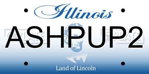 ASHPUP2 Illinois License Plate