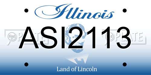 ASI2113 Illinois License Plate