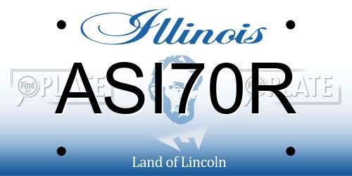 ASI70R Illinois License Plate