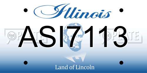 ASI7113 Illinois License Plate