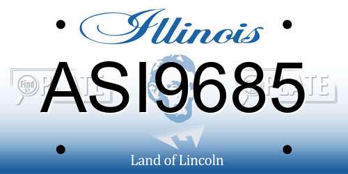 ASI9685 Illinois License Plate