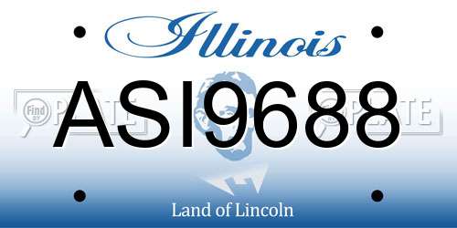 ASI9688 Illinois License Plate