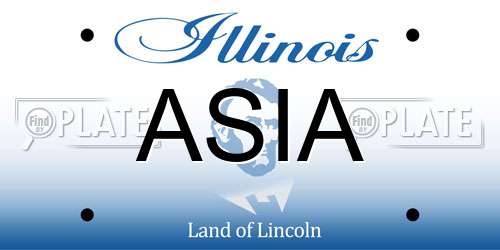 ASIA Illinois License Plate
