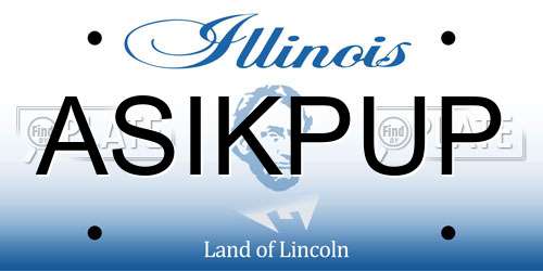 ASIKPUP Illinois License Plate