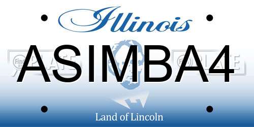 ASIMBA4 Illinois License Plate