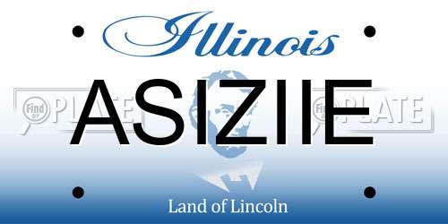 ASIZIIE Illinois License Plate