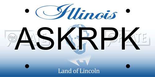 ASKRPK Illinois License Plate