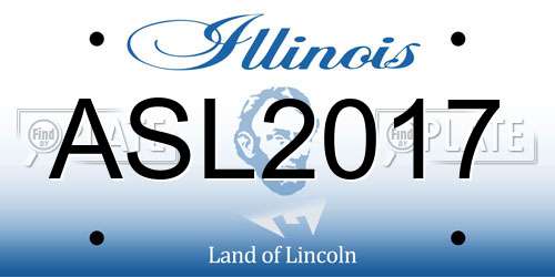 ASL2017 Illinois License Plate