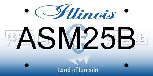 ASM25B Illinois License Plate