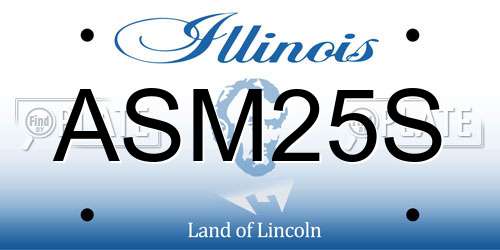 ASM25S Illinois License Plate