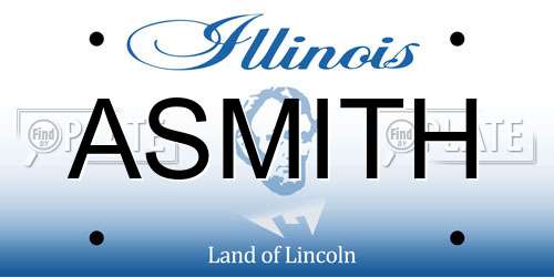 ASMITH Illinois License Plate
