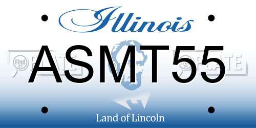 ASMT55 Illinois License Plate