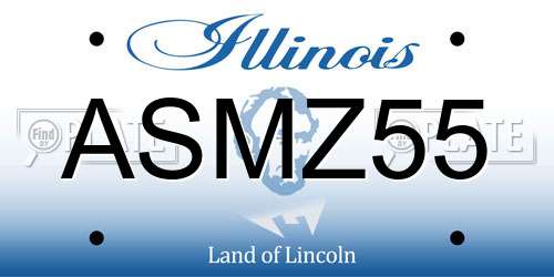 ASMZ55 Illinois License Plate