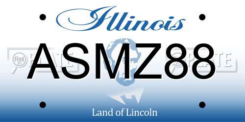 ASMZ88 Illinois License Plate