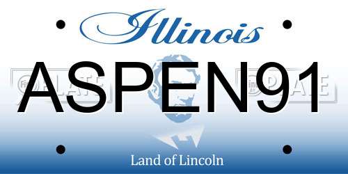 ASPEN91 Illinois License Plate