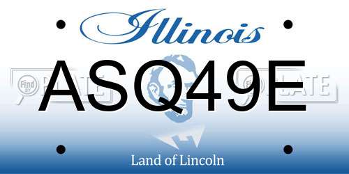 ASQ49E Illinois License Plate