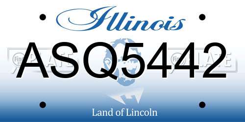 ASQ5442 Illinois License Plate