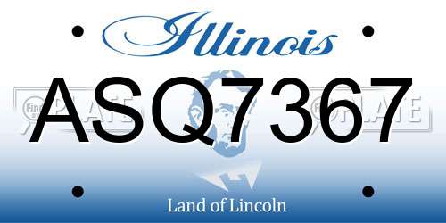 ASQ7367 Illinois License Plate