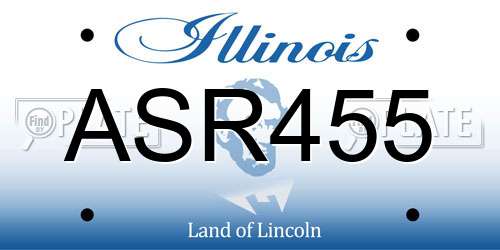 ASR455 Illinois License Plate