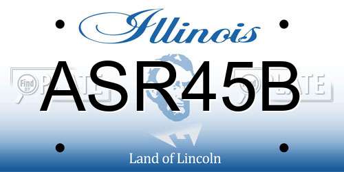 ASR45B Illinois License Plate