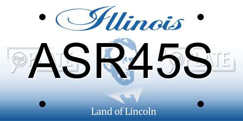 ASR45S Illinois License Plate