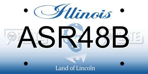 ASR48B Illinois License Plate