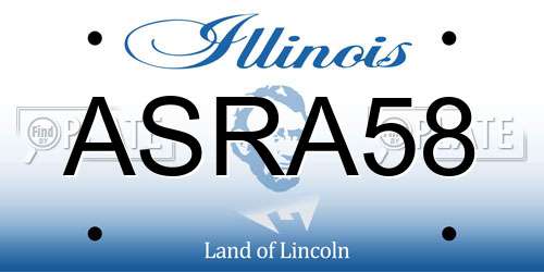 ASRA58 Illinois License Plate